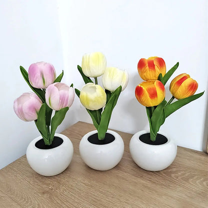 Flowerpot and Tulip Table Lamp