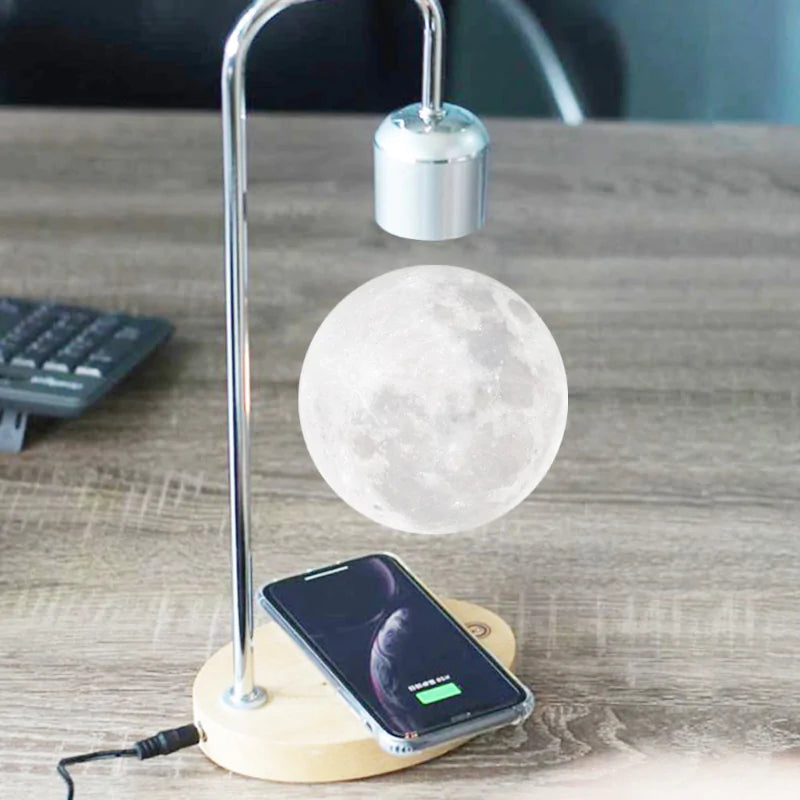Levitation Moon Lamp with Wireless Charging